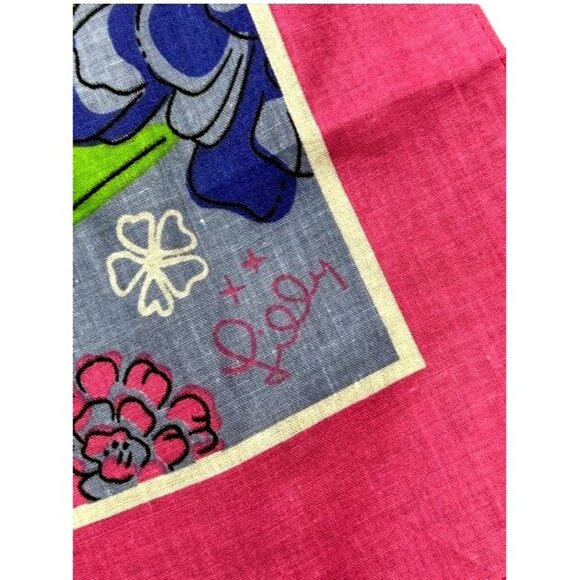 Lilly Pulitzer x Ford Life Hope Courage Breast Cancer Square Scarf Pink Preppy - Picture 3 of 4